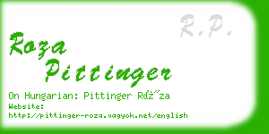 roza pittinger business card
